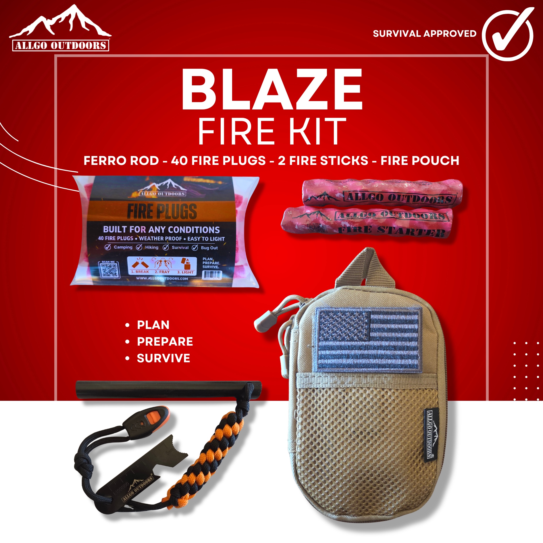 Allgo Outdoors Blaze Fire Starter Kit