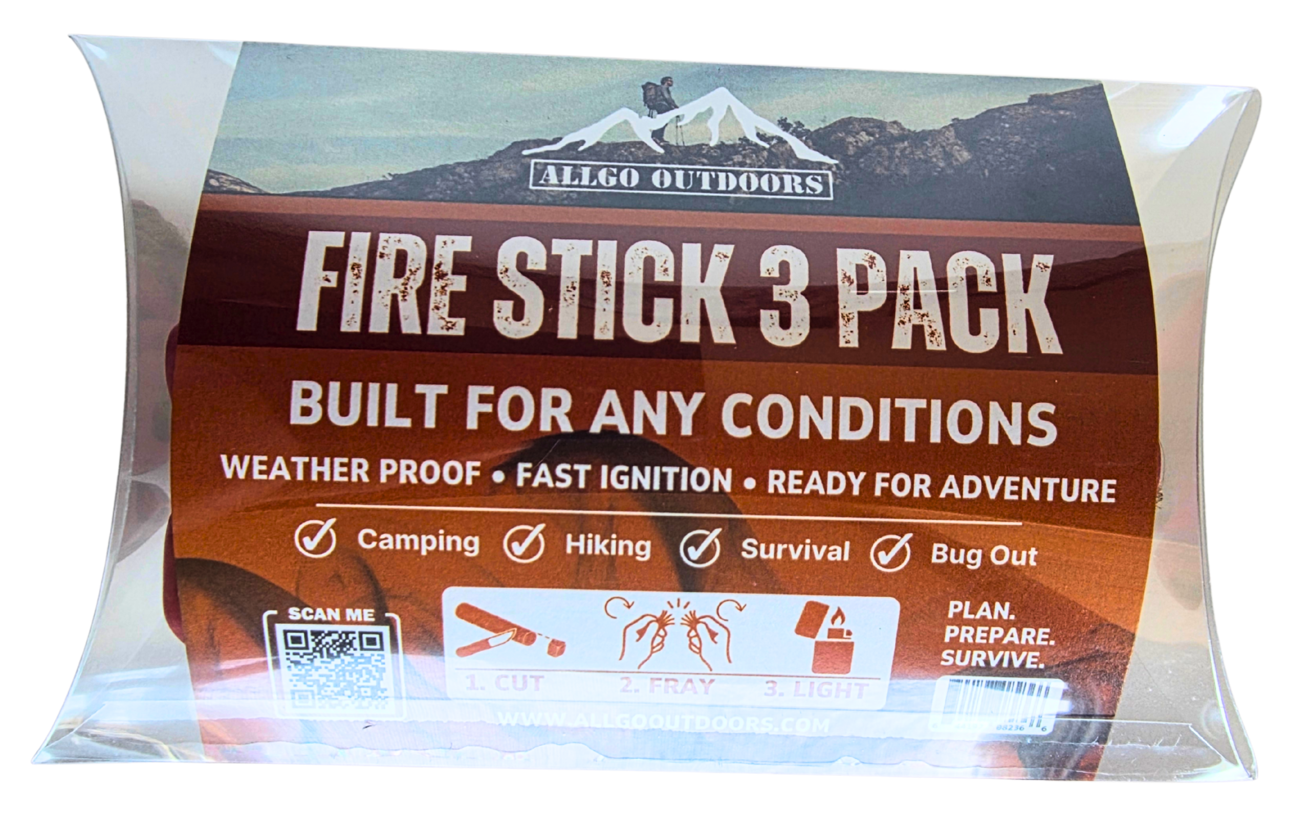 Allgo Outdoors Fire Sticks – 3 Pack – Fire Starter Tinder